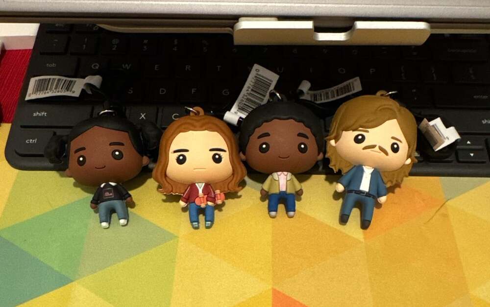 Stranger Things Monogram 3D Foam Bag Clip Keychain Lot of 4 Series 2